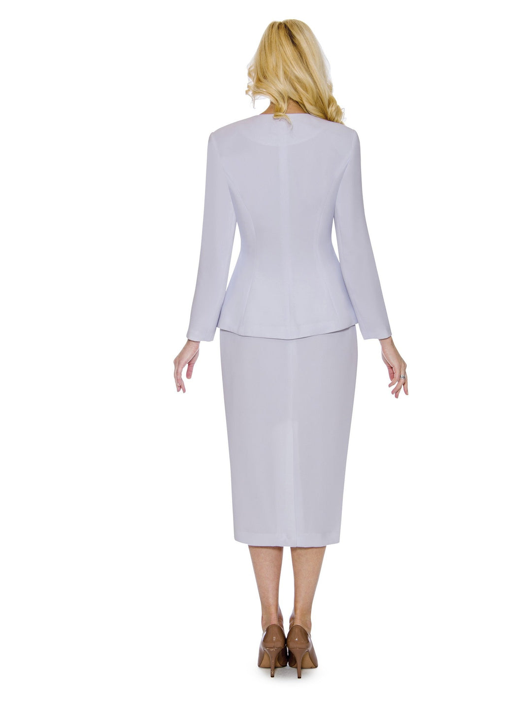 2pc Bow Neck Skirt Suit