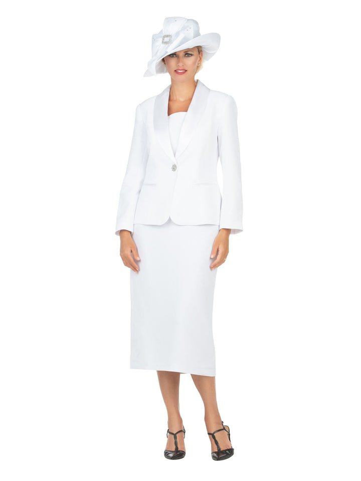 2pc Shawl Collar 1-button Basic Skt Suit - Plus