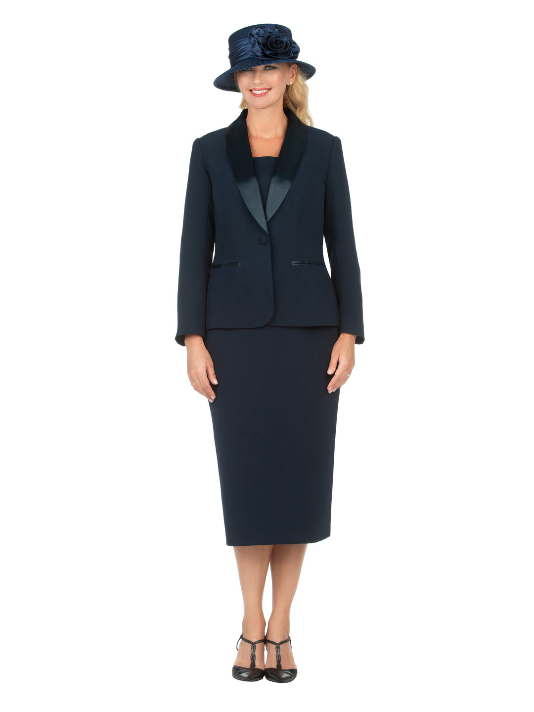 2pc Shawl Collar 1-button Basic Skt Suit
