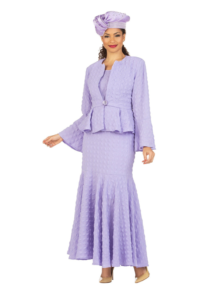 3pc Popcorn Peplum Jkt, Cami, Maxi Skirt Set-Plus