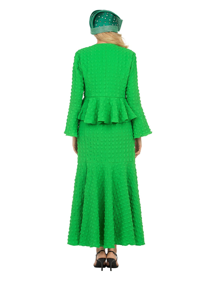 3pc Popcorn Peplum Jkt, Cami, Maxi Skirt Set