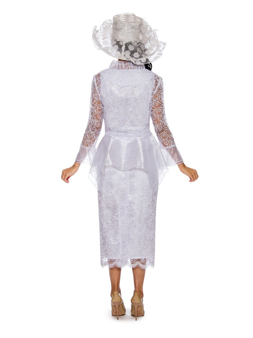 3pc Lace Suit w/ Organza Ruffles-Plus