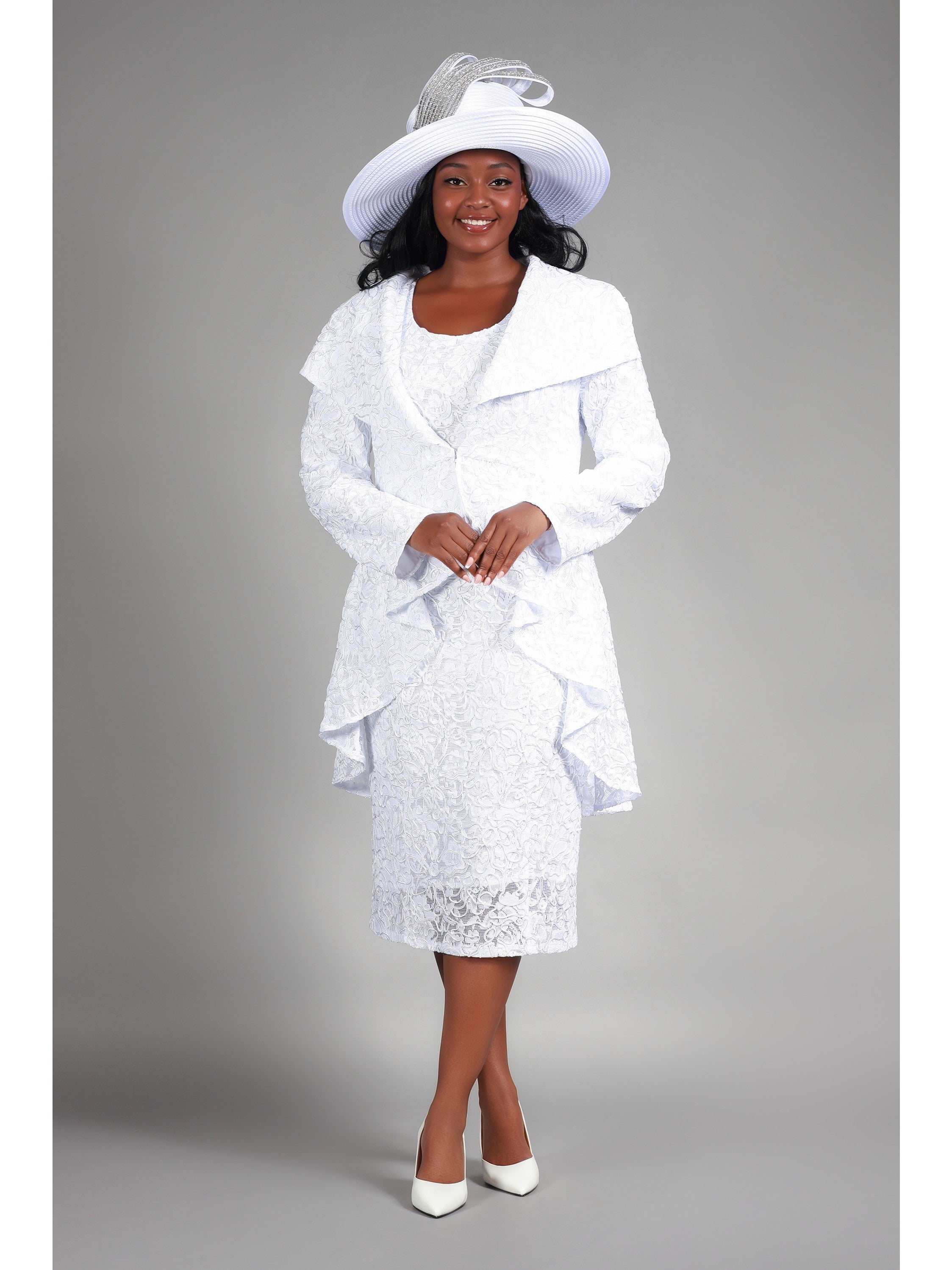 2pc Lux Lace Drs+Uneven Sweep Jkt