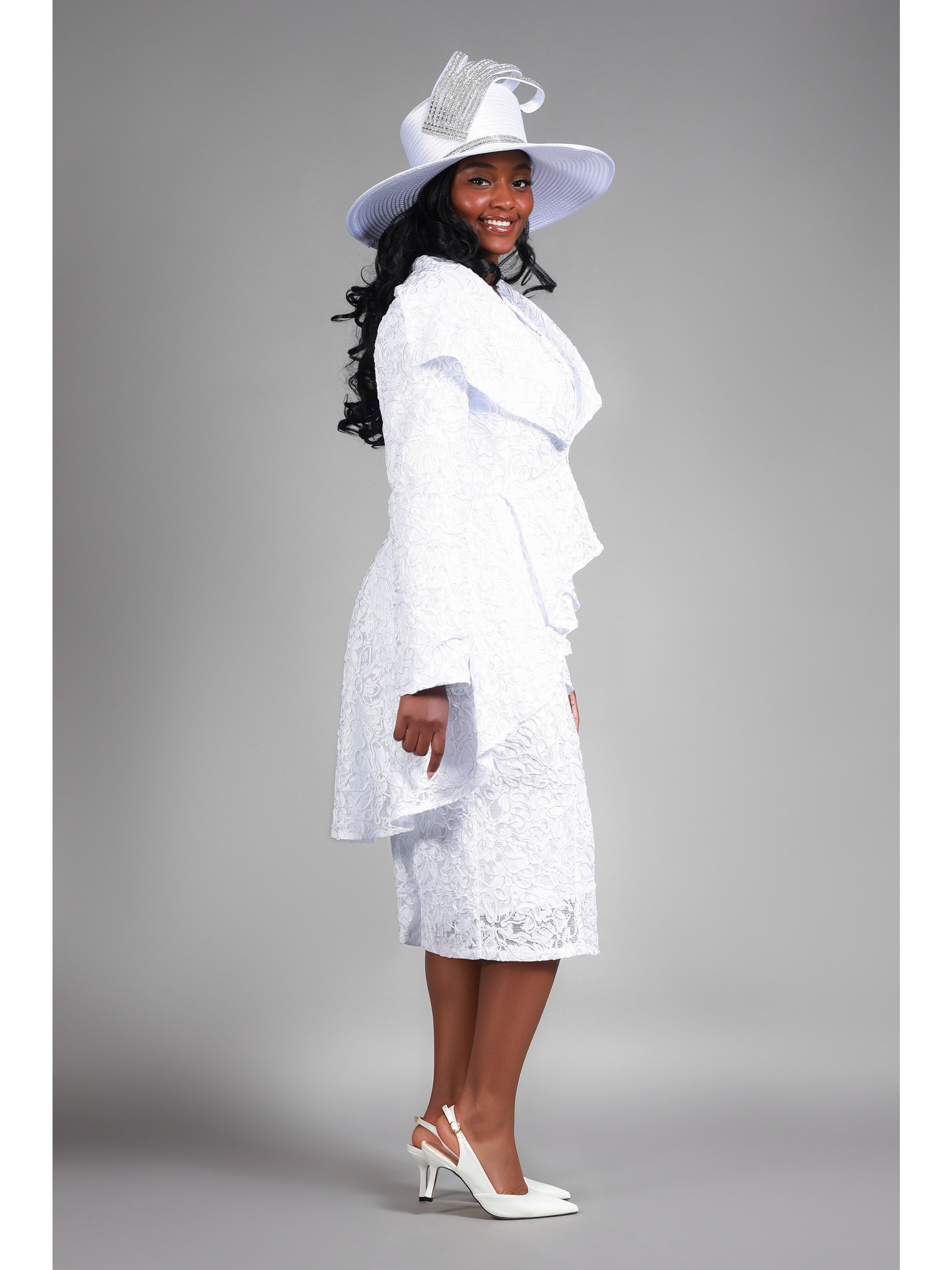 2pc Lux Lace Drs+Uneven Sweep Jkt