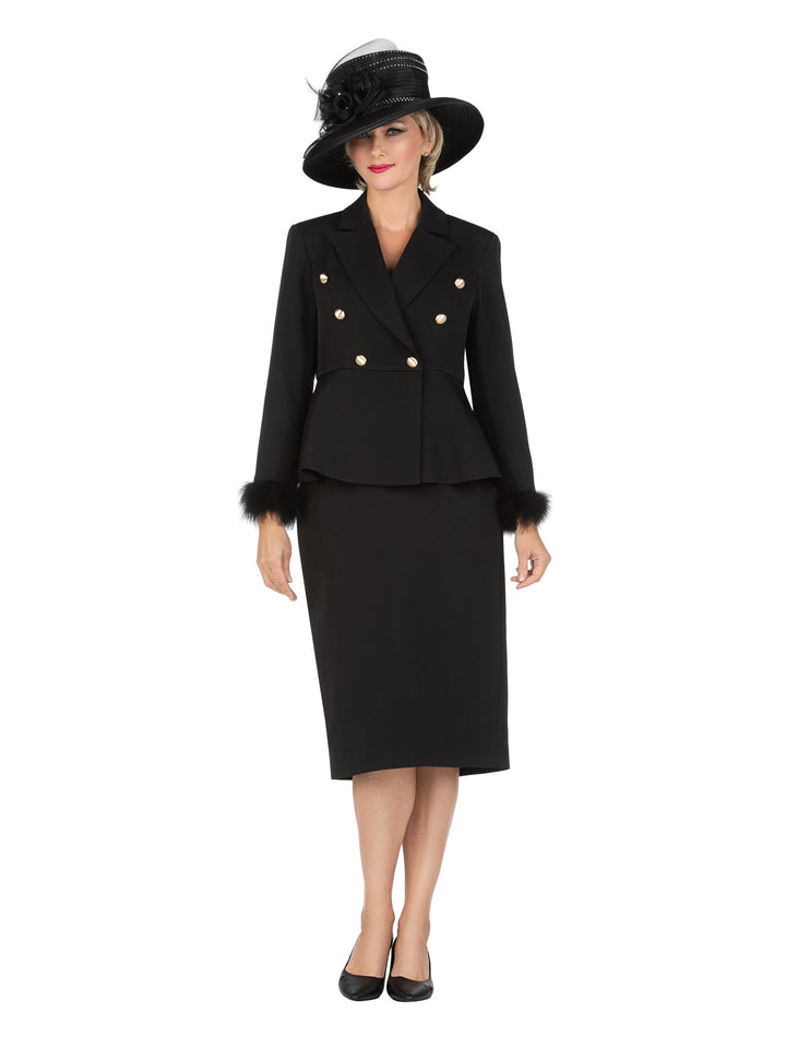2pc Dbl Brstd Notch Collar Skt Suit-Plus