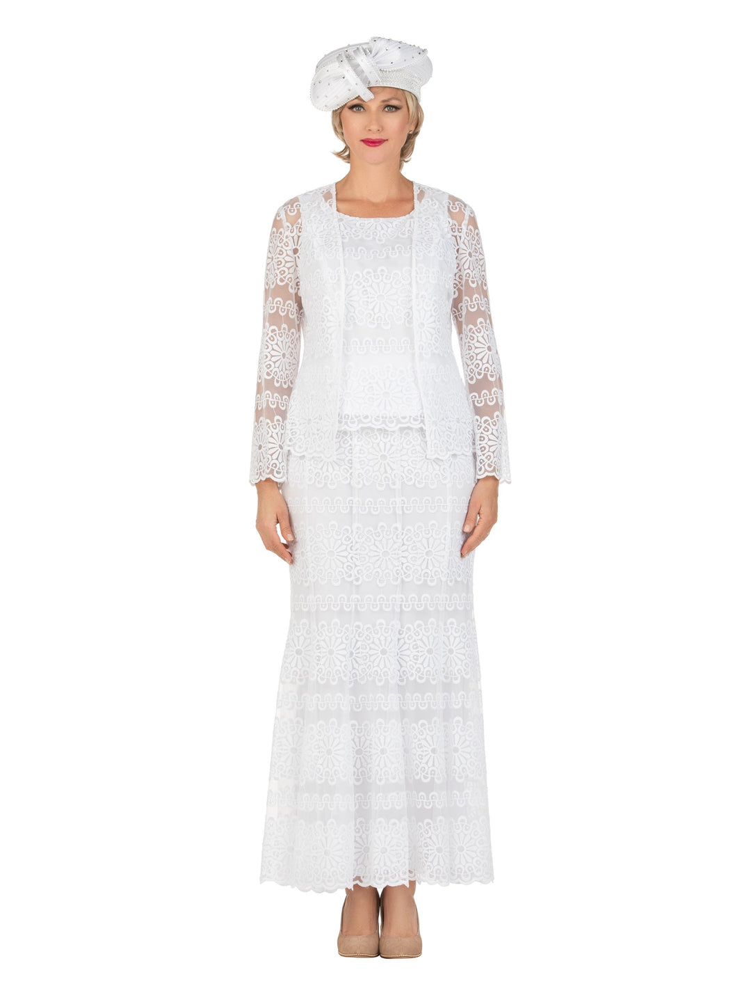 3pc Lux Lace Maxi Skirt Suit-Plus