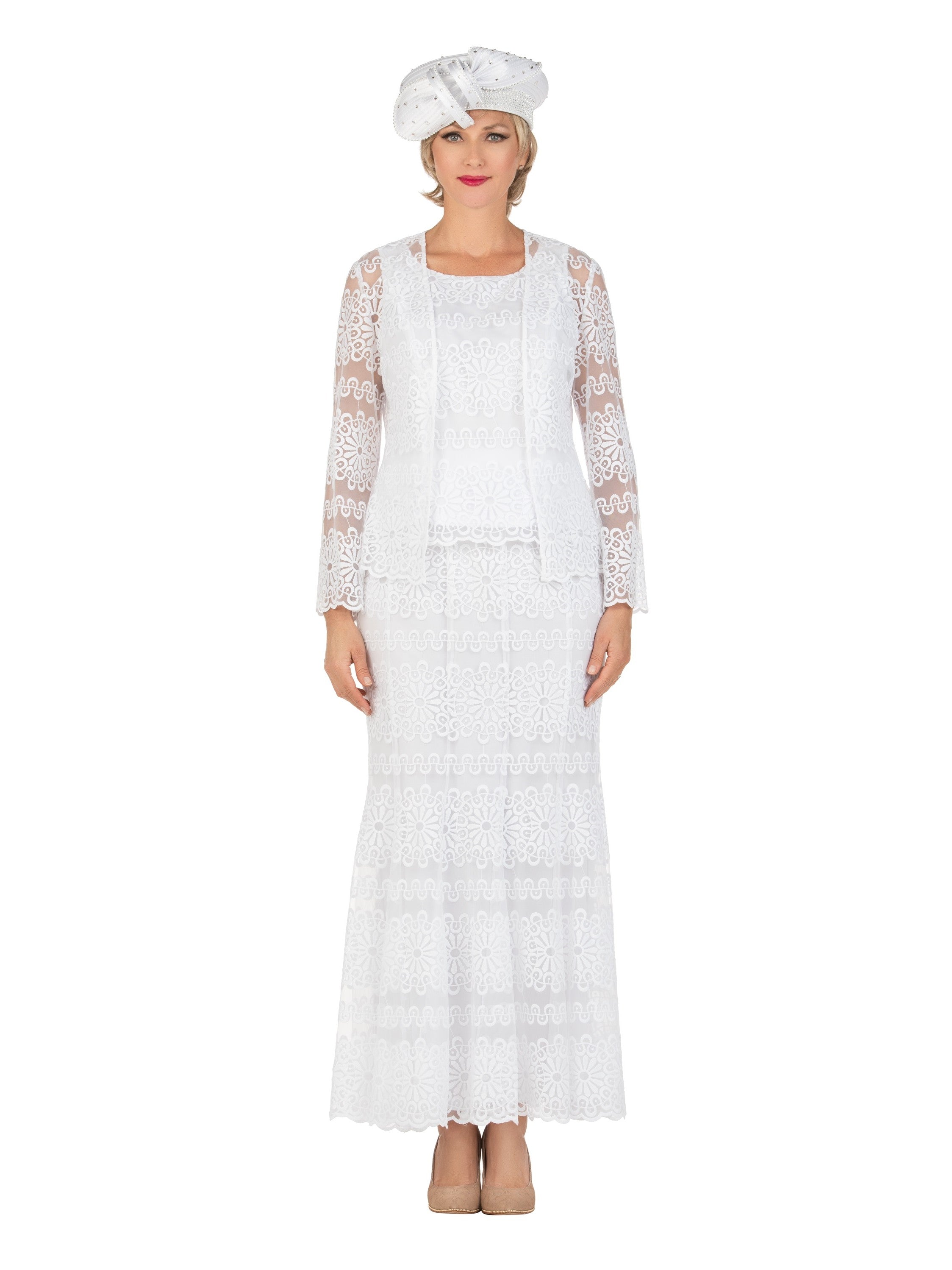 3pc Lux Lace Maxi Skirt Suit-Plus