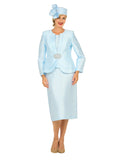 3pc Silky Twl Skt Suit w/ Layered Designs-Plus