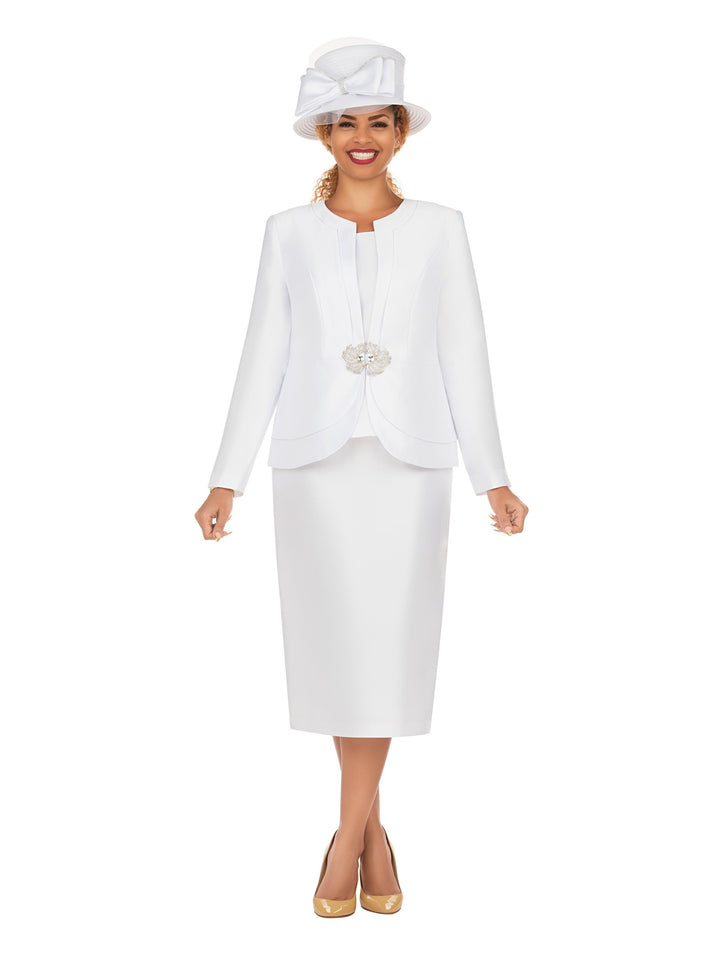 3pc Silky Twl Skt Suit w/ Layered Designs