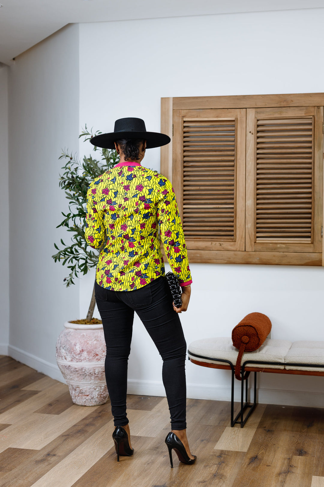 DAMINI AFRICAN PRINT POLO SHIRT----FINAL SALE