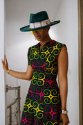 RAISA AFRICAN PRINT SLEEVELESS MIDI DRESS