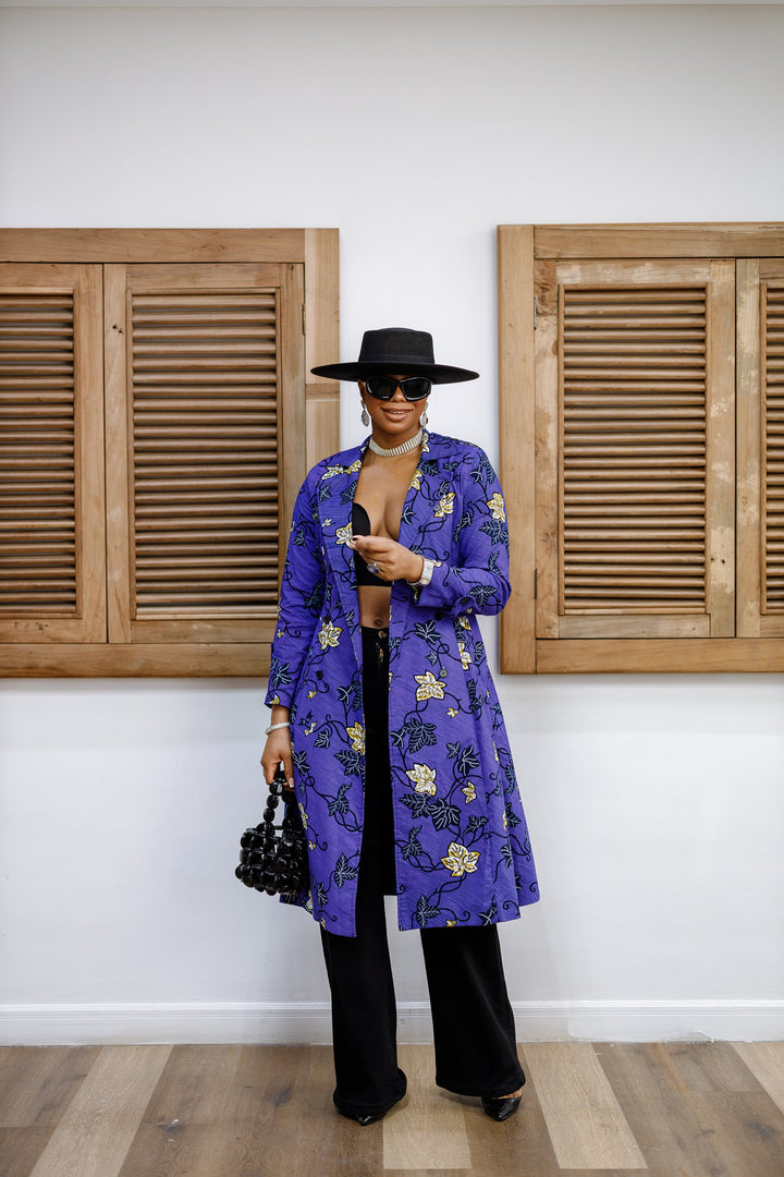 MORAYO AFRICAN PRINT TRENCH COAT DRESS
