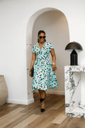 GINA AFRICAN PRINT MIDI DRESS [GEOMETRIC]