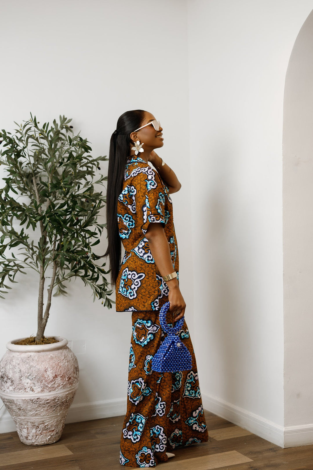 LARA AFRICAN PRINT SHIRT SET [MULTICOLOR]