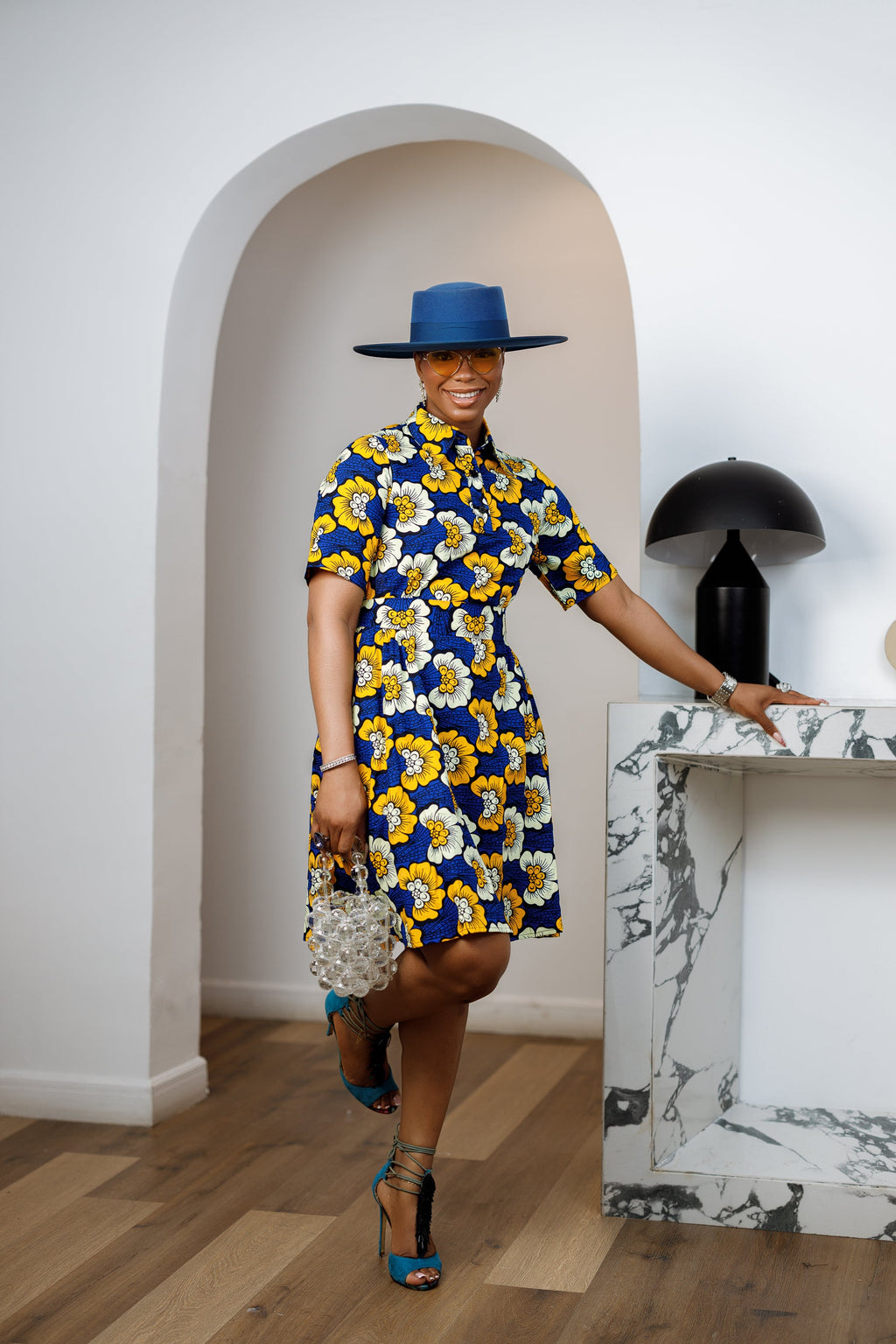 JADE AFRICAN PRINT SHIRT DRESS [MULTICOLOR]