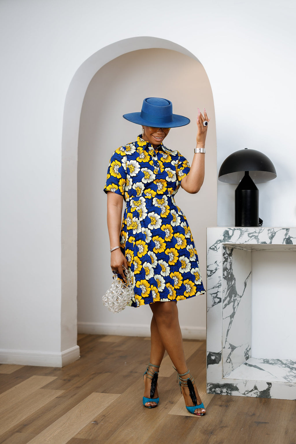 JADE AFRICAN PRINT SHIRT DRESS [MULTICOLOR]
