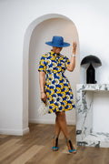JADE AFRICAN PRINT SHIRT DRESS [MULTICOLOR]