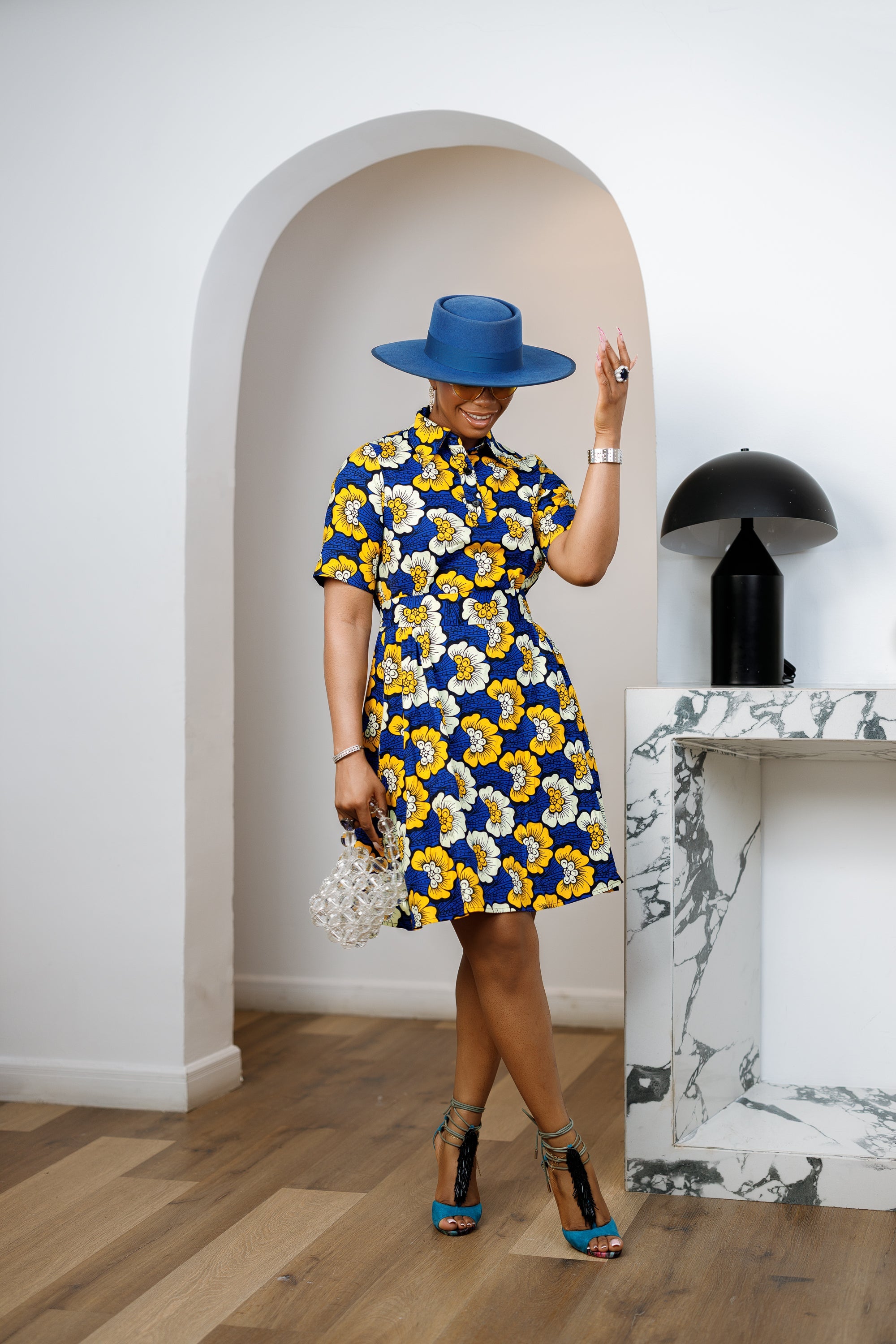 JADE AFRICAN PRINT SHIRT DRESS [MULTICOLOR]