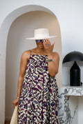 ELSIE AFRICAN PRINT SPAGHETTI STRAP MIDI DRESS