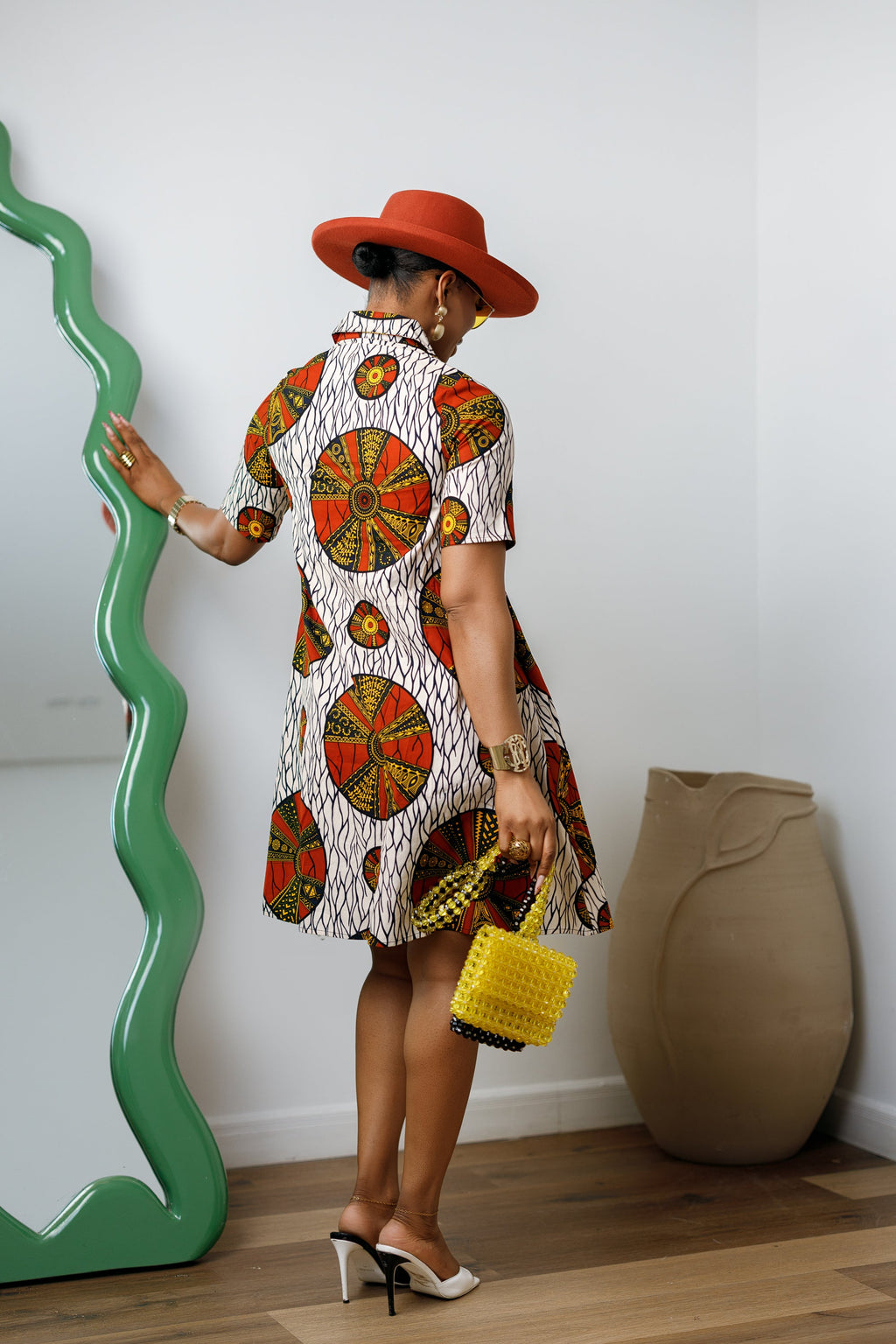 JADE AFRICAN PRINT SHIRT DRESS