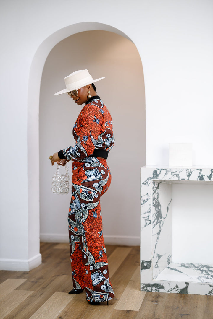 ADA AFRICAN PRINT BOMBER JACKET AND PANTS SET