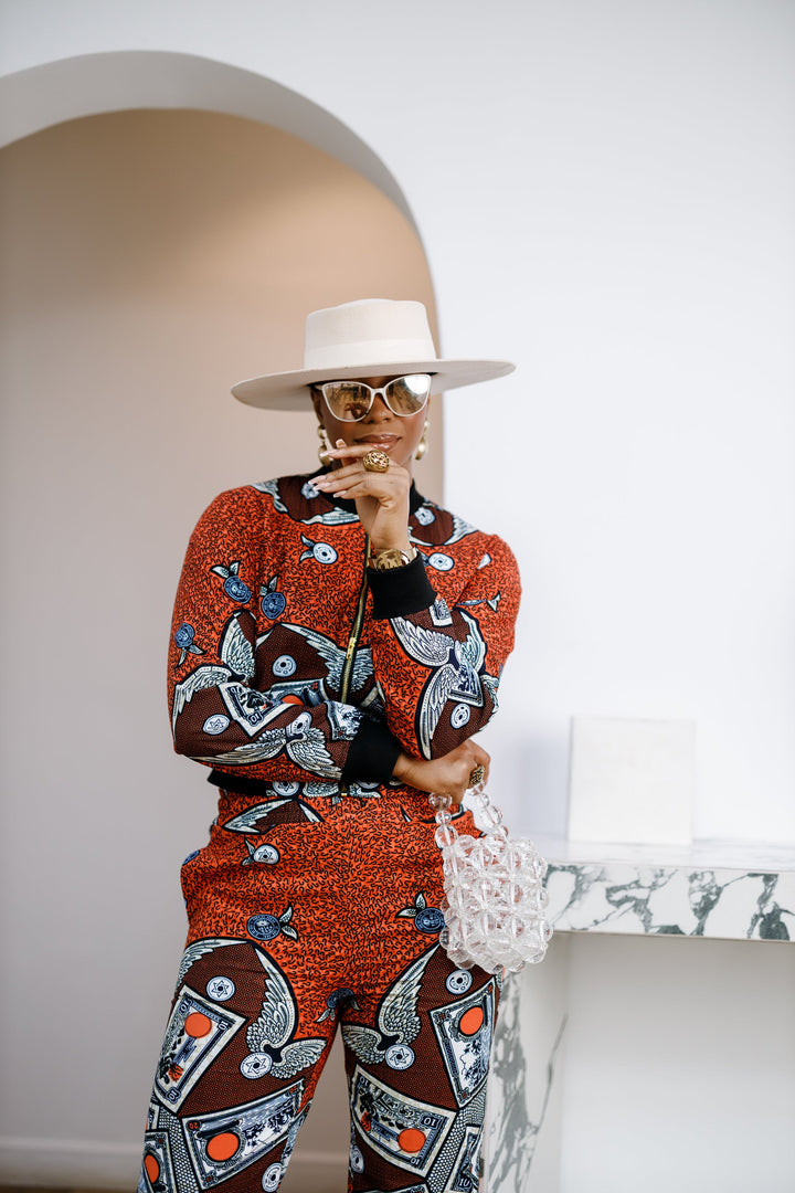 ADA AFRICAN PRINT BOMBER JACKET AND PANTS SET