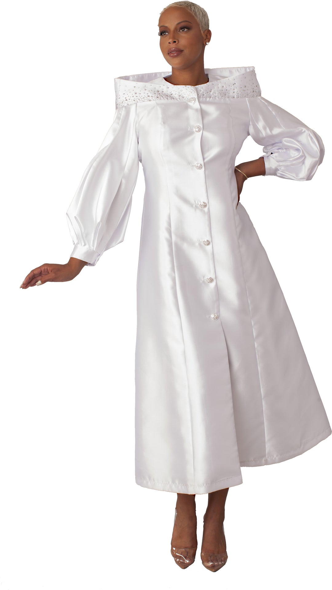 Elegant Plus Size One-Piece Cassock Robe for Church Wear- 4801W