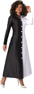 Satin Cassock Robe with Rhinestone Embellishments - 4804