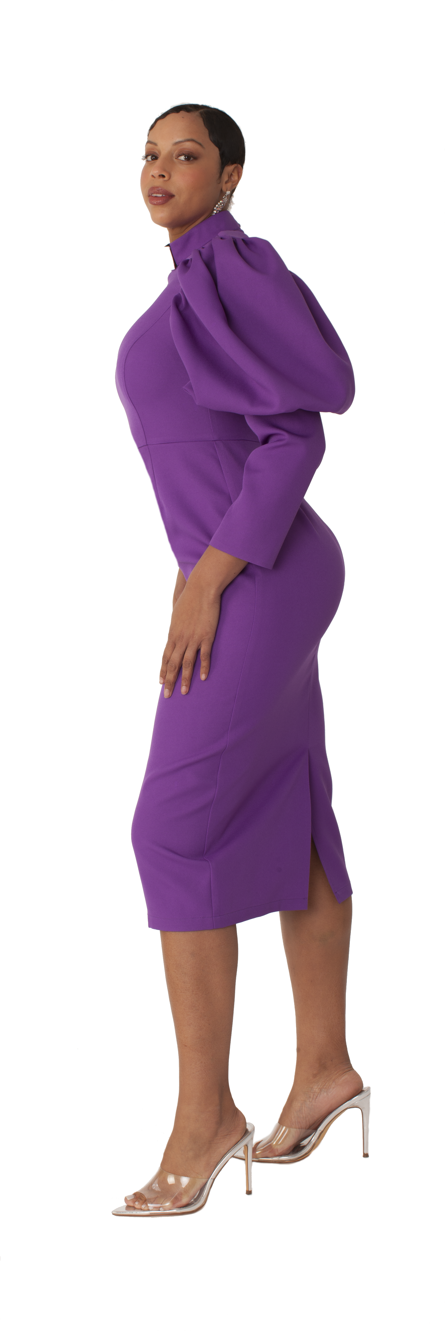 Clergy Dress with Puff Sleeves - 4813