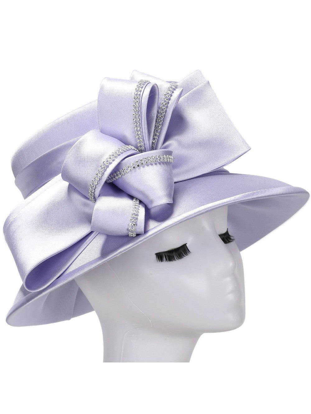Medium Brim Hat w/ Oversized Flower Ribbon
