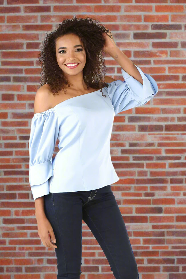 Ruffled Off the Shoulder Blouse -81539