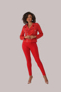 Suede Moto Jacket with Allover Diamonds - 82022