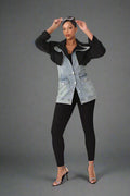 Hybrid Blazer Denim Jacket – Style 82429 | Women’s Chic Jacket