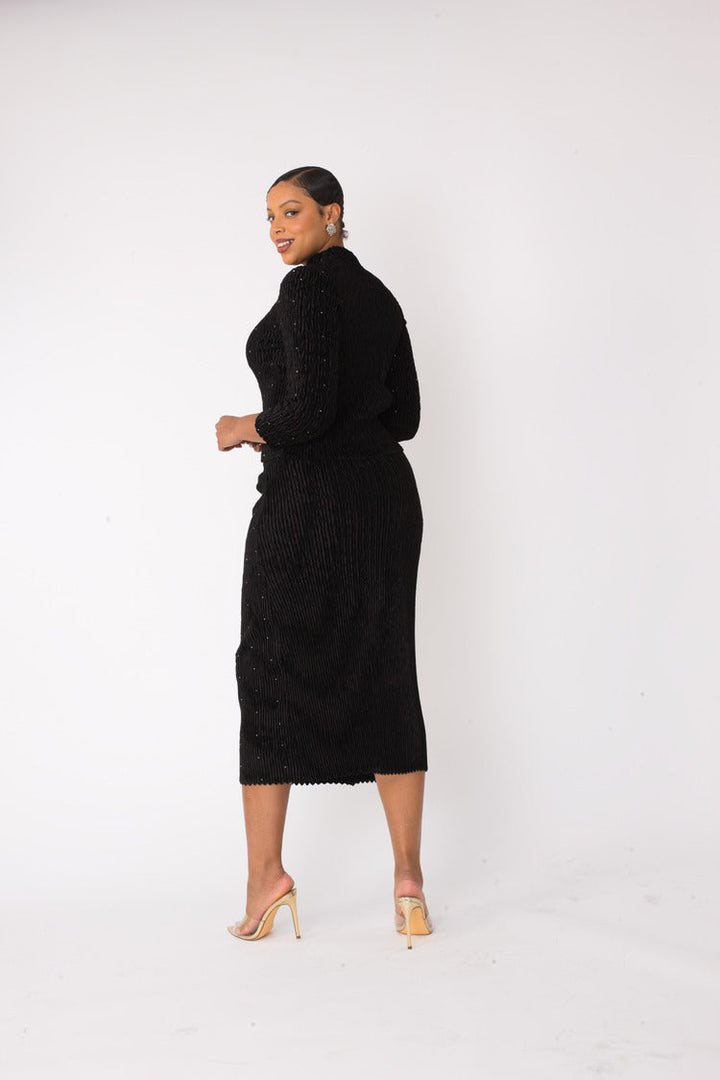 Velvet Midi Skirt Set | 82767
