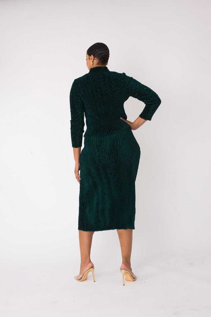 Velvet Midi Skirt Set | 82767