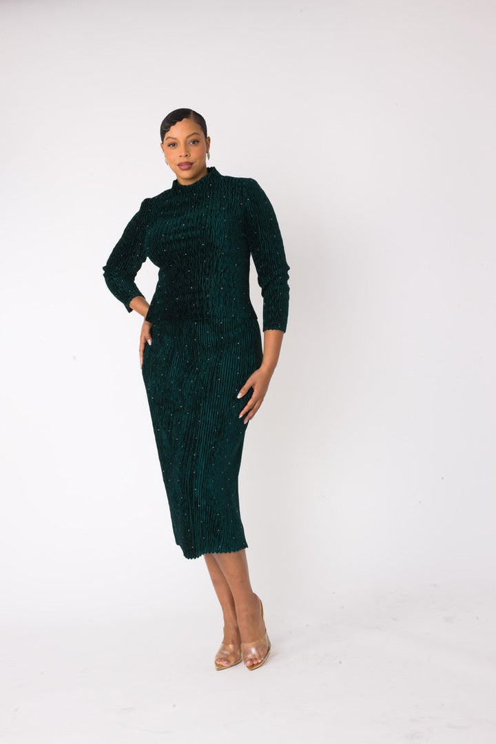 Velvet Midi Skirt Set | 82767
