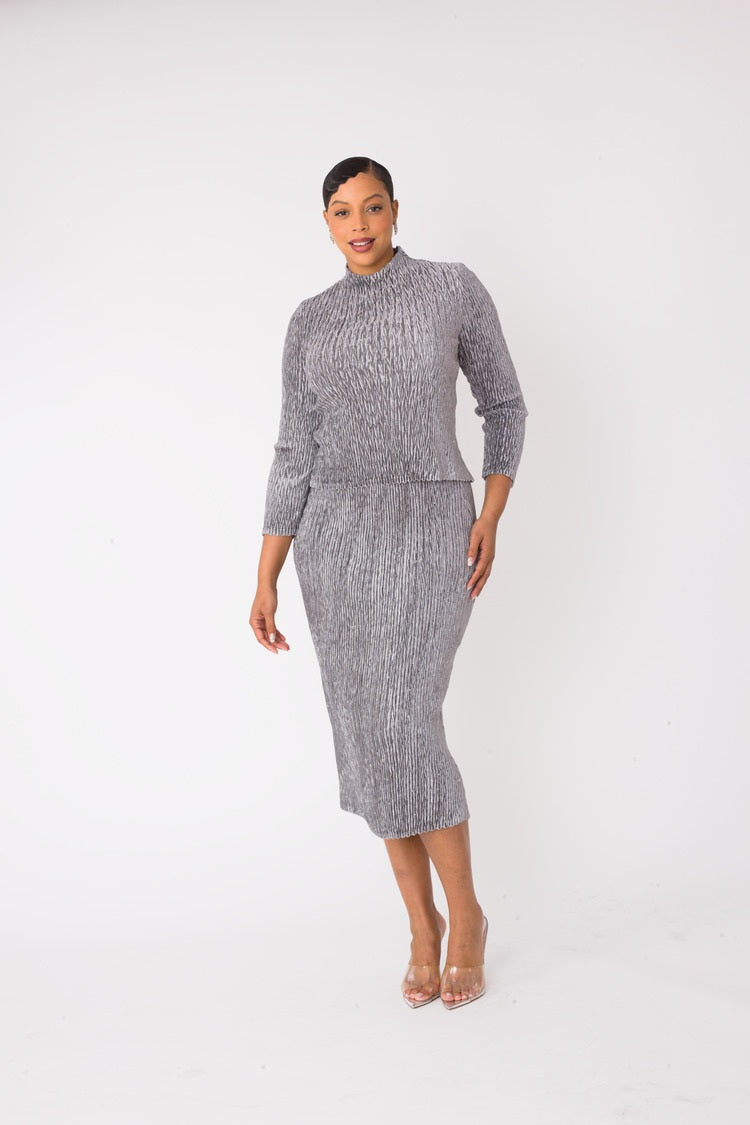 Velvet Midi Skirt Set | 82767
