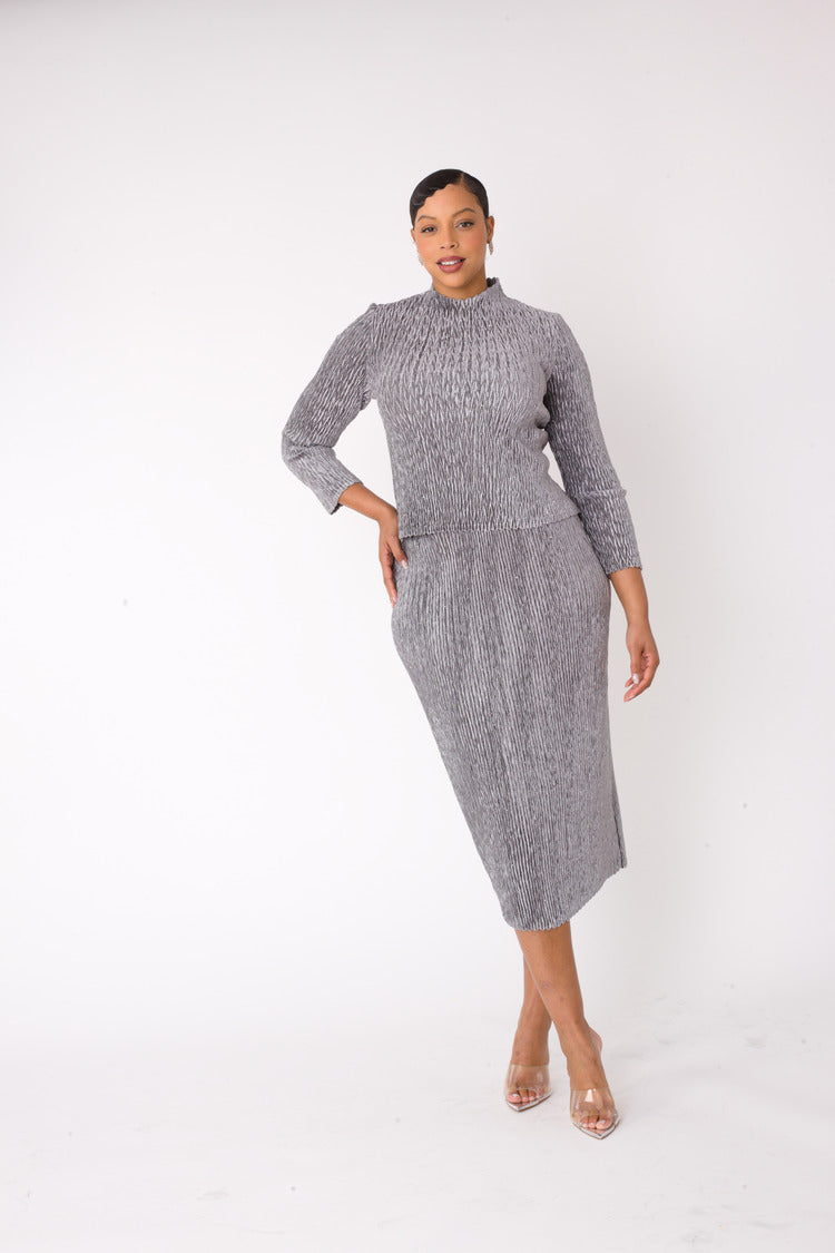 Velvet Midi Skirt Set | 82767