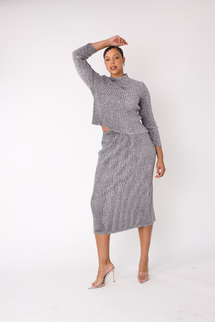Velvet Midi Skirt Set | 82767