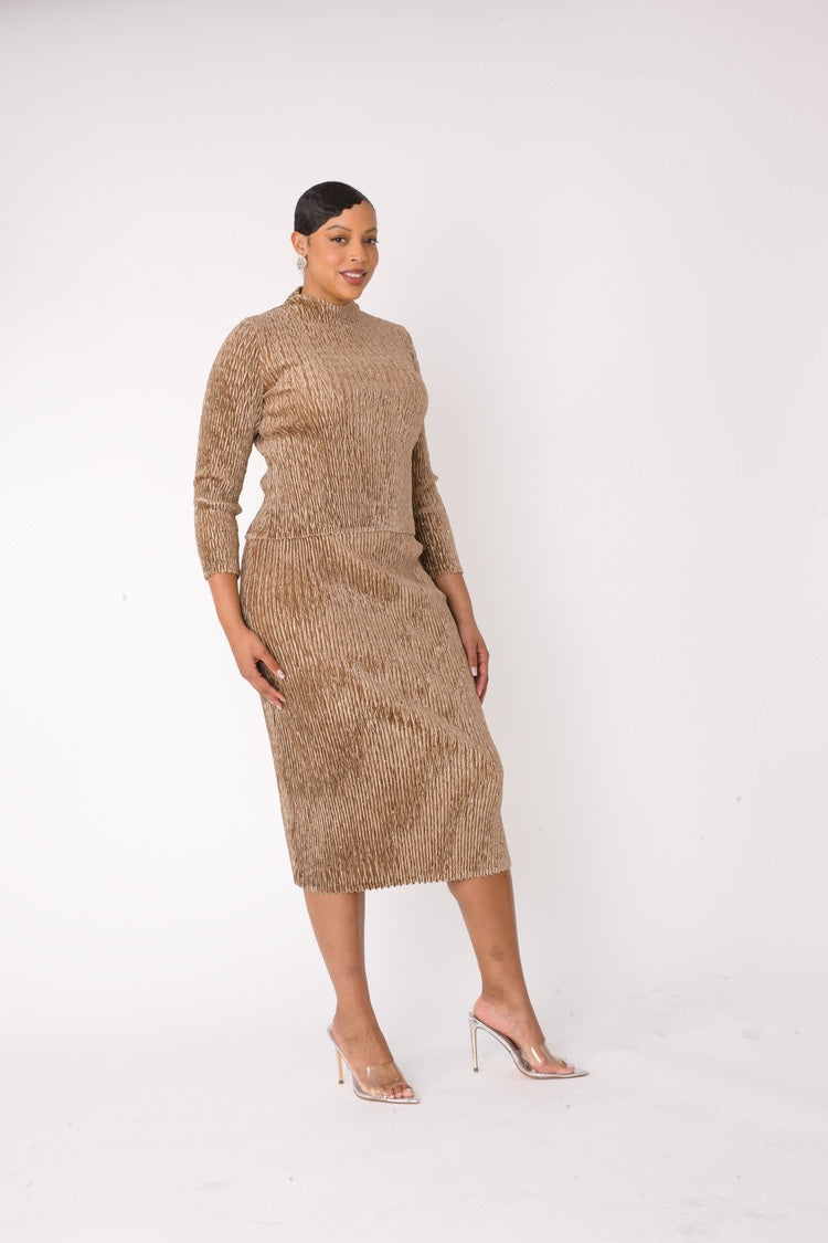 Velvet Midi Skirt Set | 82767