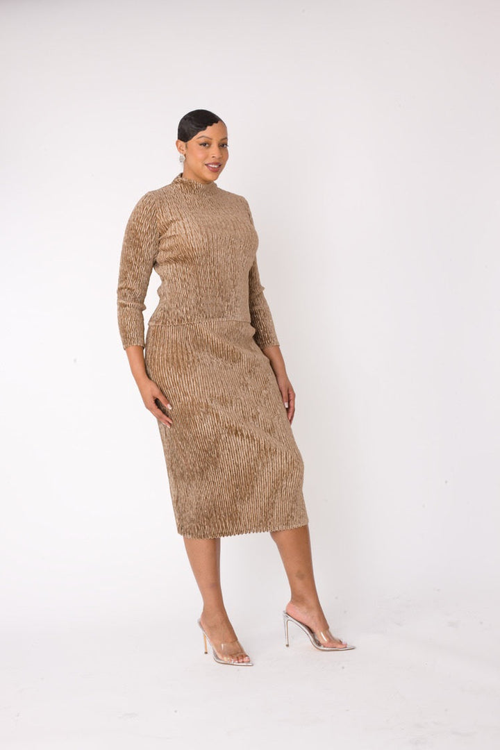 Velvet Midi Skirt Set | 82767