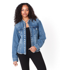 Pearl Button Denim Jacket - 83040
