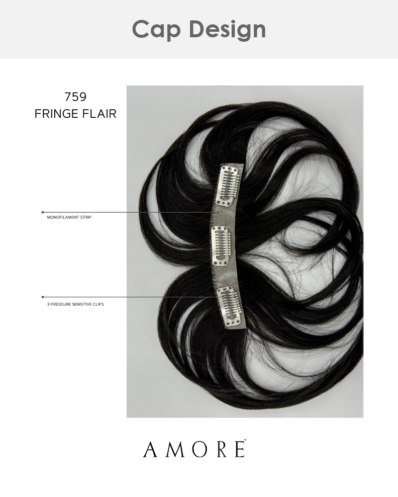 Fringe Flair | Monofilament Clip in Hair Piece by Amore