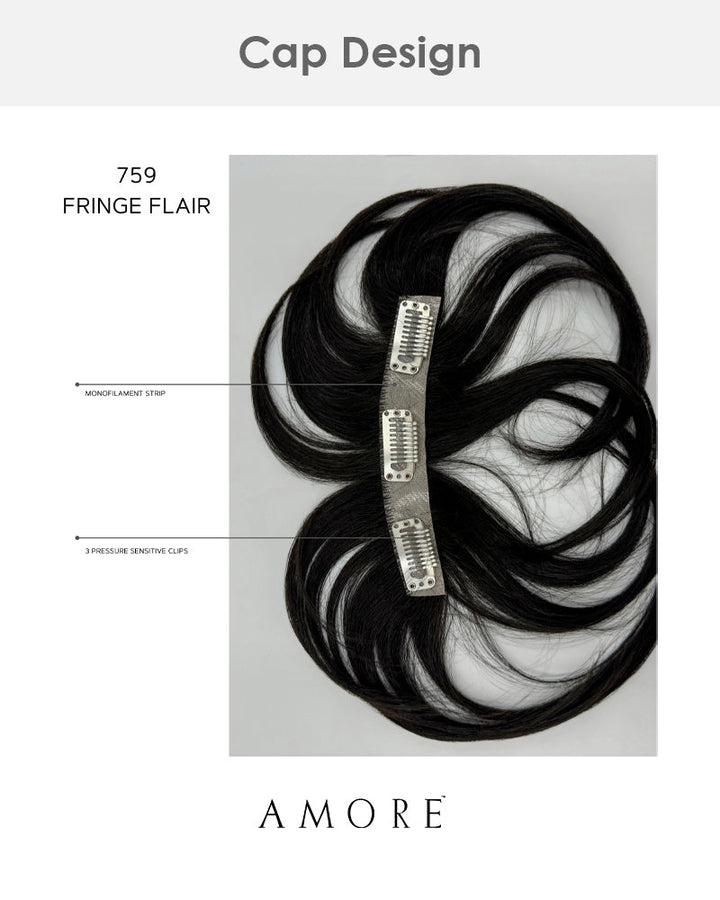 Fringe Flair | Monofilament Clip in Hair Piece by Amore