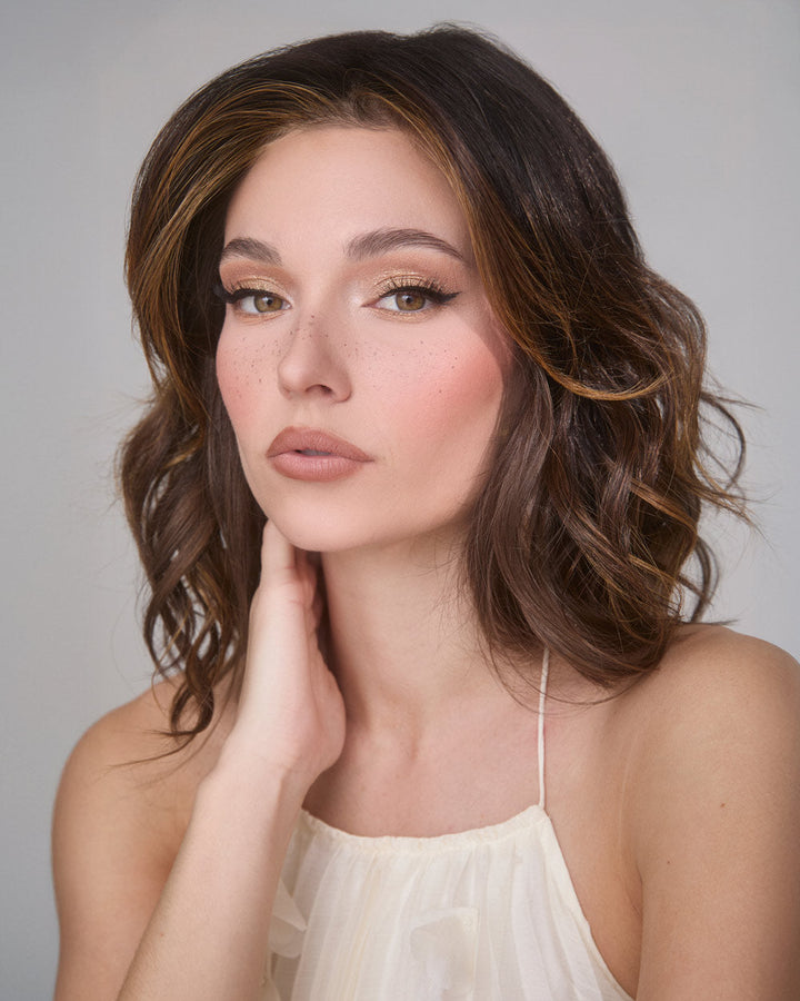 Medium Wavy TP Mono (Exclusive) | Lace Front & Monofilament Synthetic Hair Topper by Amore