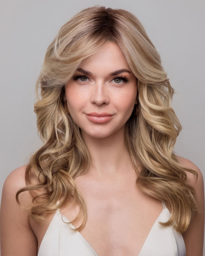 Medium Wavy TP Mono (Exclusive) | Lace Front & Monofilament Synthetic Hair Topper by Amore