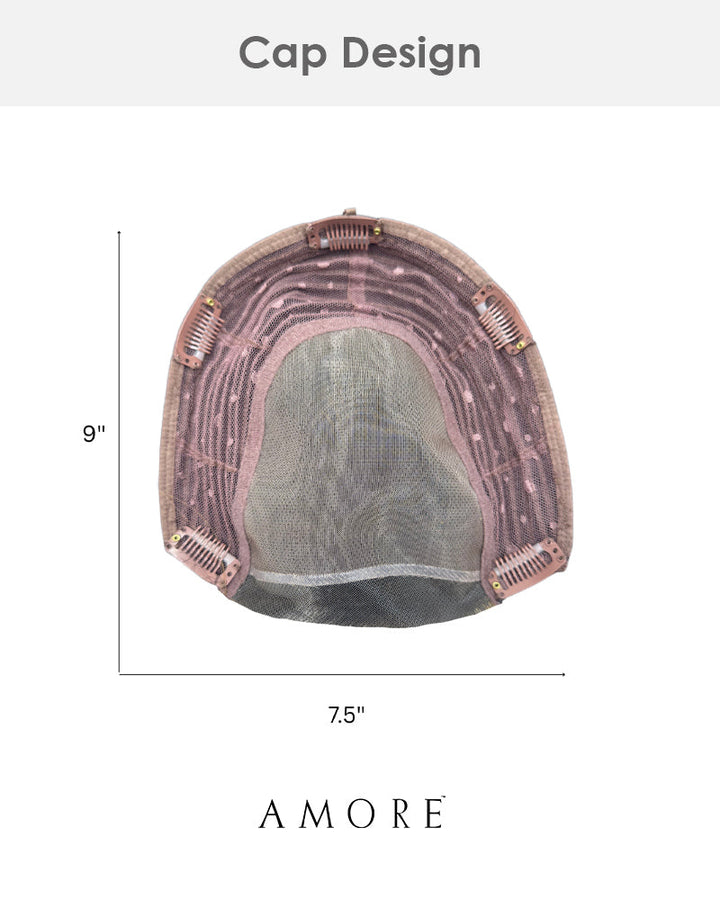 Medium Wavy TP Mono (Exclusive) | Lace Front & Monofilament Synthetic Hair Topper by Amore