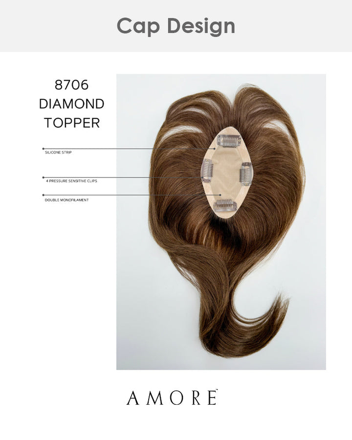 Diamond TP | Monofilament Remy Human Hair Topper by Amore