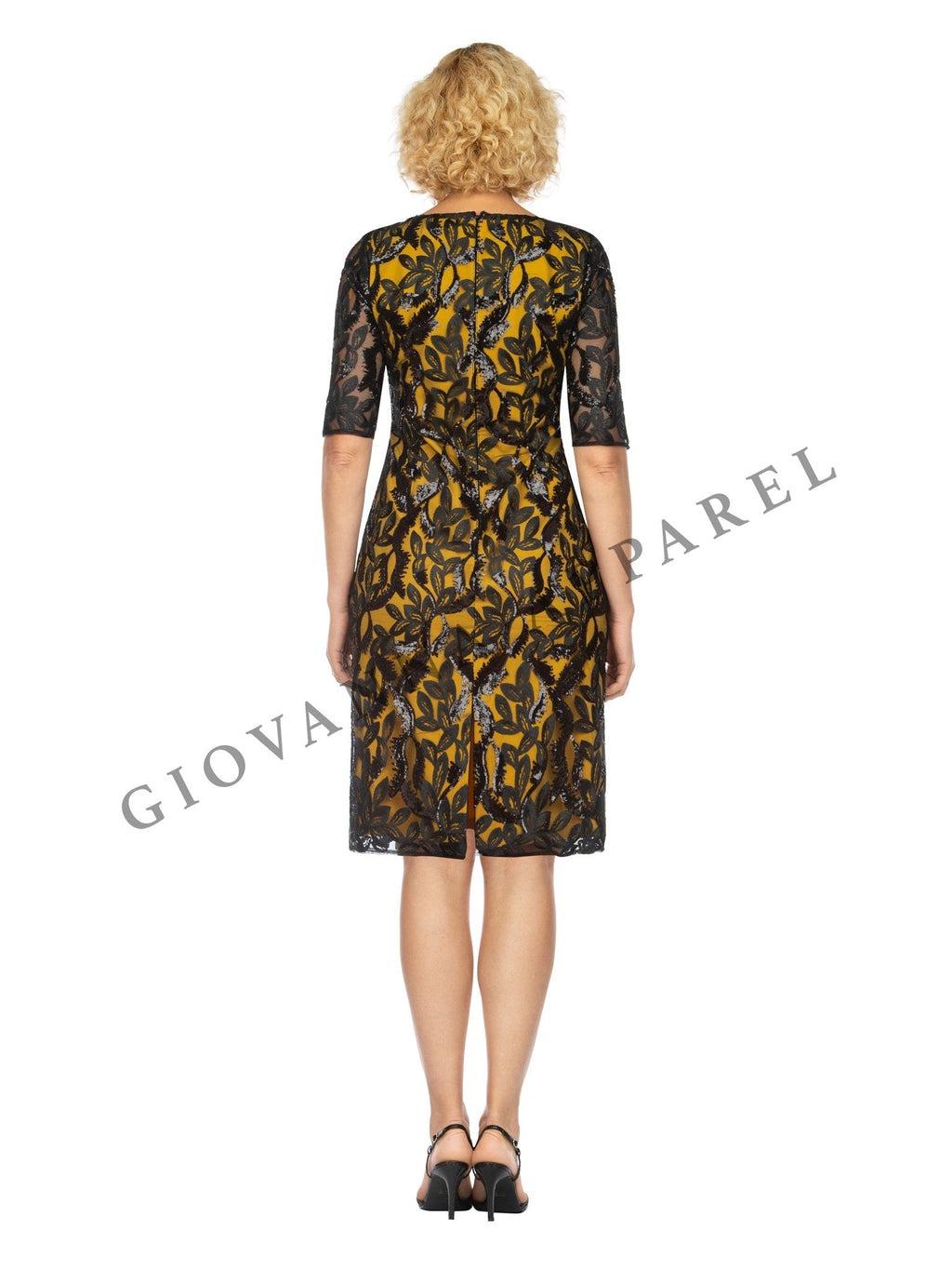 1pc Lux Lace Overlay Shift Dress