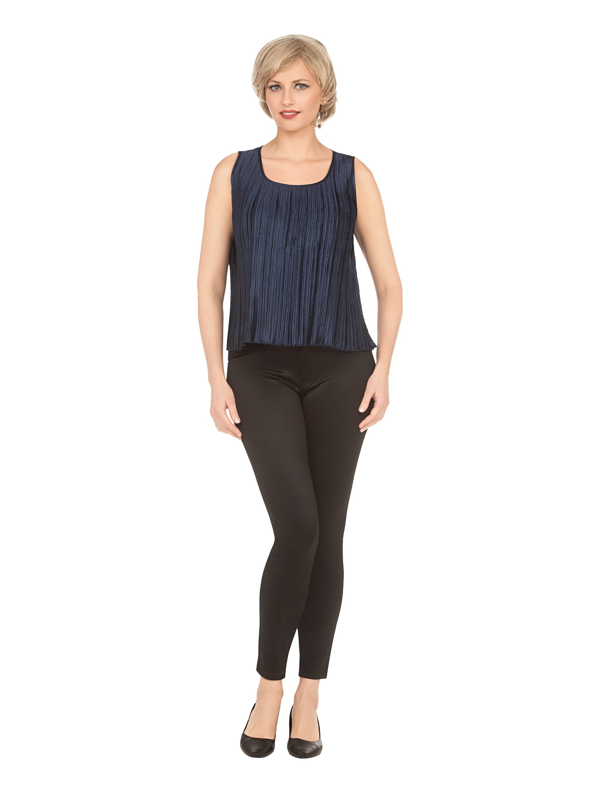 Vertical Pleats Satin Camisole
